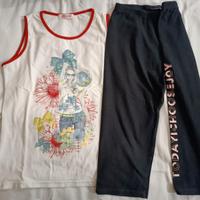 Completo canotta e leggins a pinocchietto