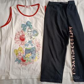 Completo canotta e leggins a pinocchietto
