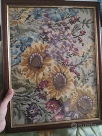 quadro ricamato a mano 