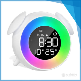 Sveglia digitale RGB per bambini, nuova