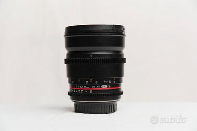 Samyang 16mm T2.2 ED AS UMC CS per Canon EF