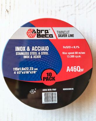 Dischi abrasivi x inox e acciaio