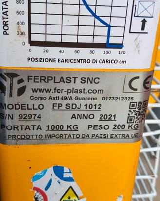 transpallet elevatore manuale 