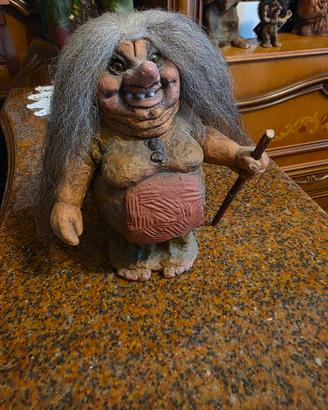 Grandma Troll with Walking Stick