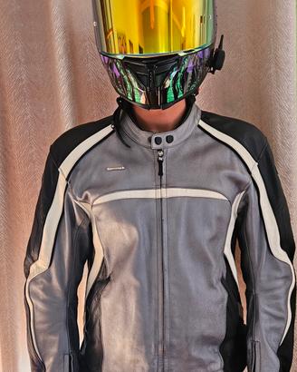 giacca da moto IXS in vera pelle tg 60