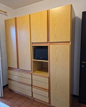 Armadio con ante e cassetti – Frassino 180x210x56