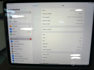 Ipad pro (12,9”,6a gen) + apple pencil + tas logit