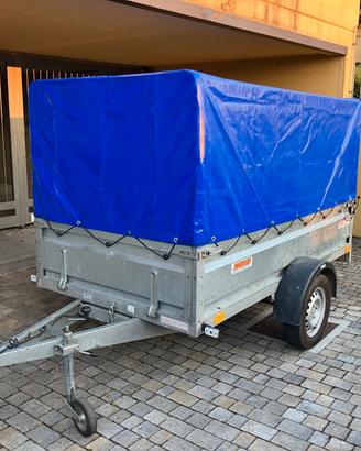 Rimorchio leggero 236x125, telaio, telo di coperta