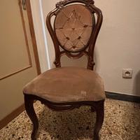 8 sedie in legno massello