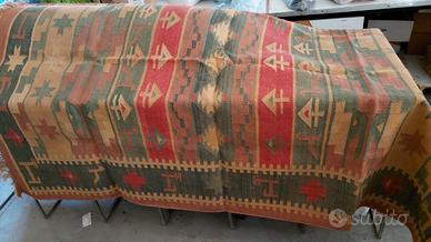 tappeto kilim di lana pesante artigianale 
