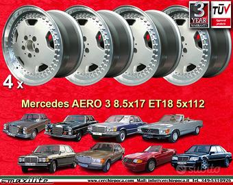 4 pz cerchi Mercedes Aero 3 8.5x17 ET18 5x112