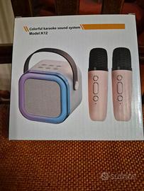 Karaoke Con 2 Microfoni per bambini * Nuovo