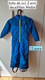 tute da sci 2/3 anni