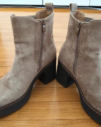 stivaletto donna beige 