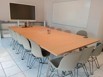 TAVOLO UFFICIO PROFESSIONALE E 15 POLTRONE SIMILPE