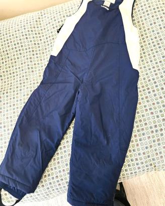 Pantaloni salopette da sci bambino