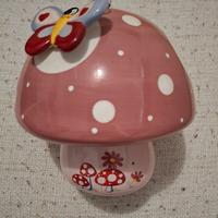 Salvadanaio fungo in ceramica