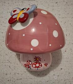 Salvadanaio fungo in ceramica