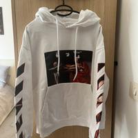 Felpa con capouccio bianca - Off White