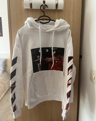 Felpa con capouccio bianca - Off White