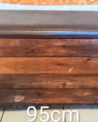 Cassapanca Baule artigianale in legno con sedile o
