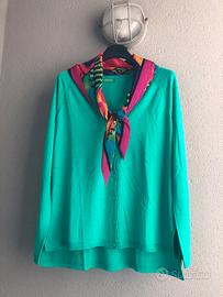 Cardigan verde acqua