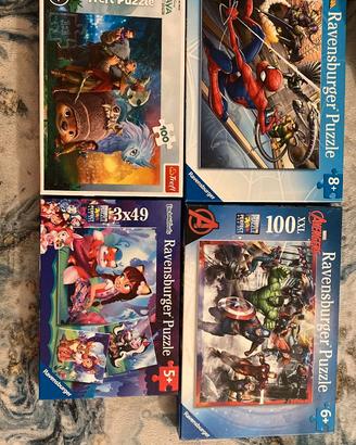 Numero 4 puzzle marvel disney per bambini