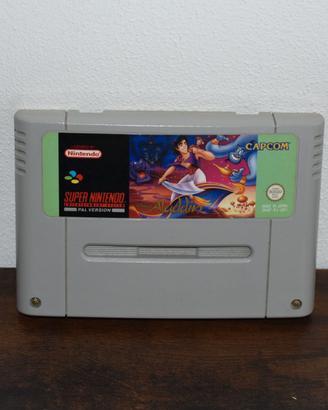 Disney's Aladdin PAL UK SNES Cartuccia - TESTATA