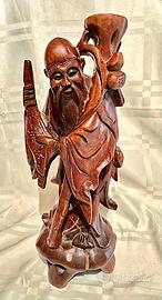 scultura in legno Cina vintage
