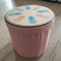 Pouff contenitore rosa