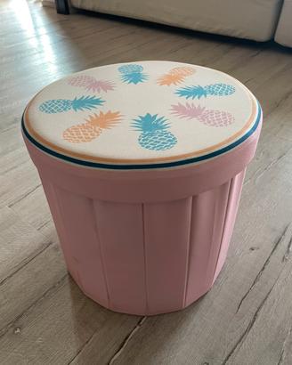 Pouff contenitore rosa