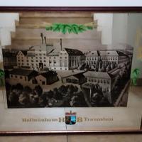 Specchio e tabelle smaltate birra Hofbrauhaus HB