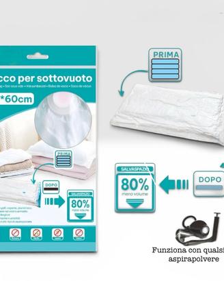 10 sacchi sottovuoto 50x60 cm