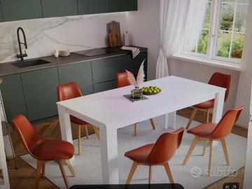 Tavolo allungabile 180-230x90 cm bianco opaco