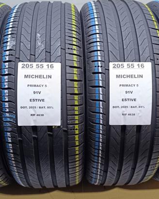 4 GOMME 205 55 16 MICHELIN 2025 RIF4638