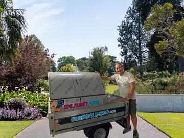 Forno a gas con carrello