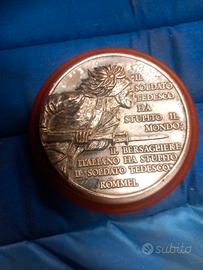 Medaglione vintage Bersagliere Rommel su base