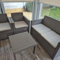 Set giardino Keter Allibert con lettino Jaipur