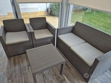 Set giardino Keter Allibert con lettino Jaipur