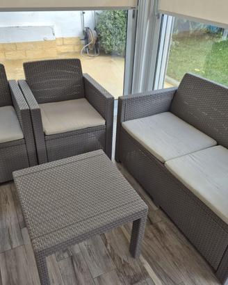 Set giardino Keter Allibert con lettino Jaipur