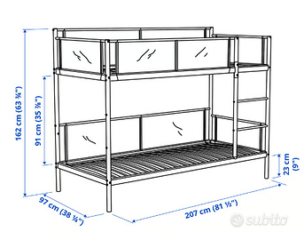 LETTO A CASTELLO IKEA VITVAL
