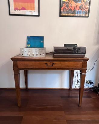 Scrittoio vintage in legno massello con cassetto
