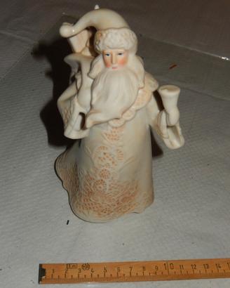 Babbo Natale in ceramica bianca