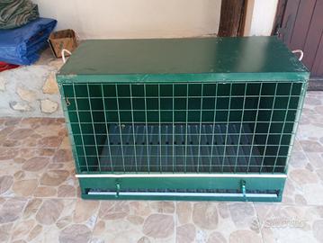 Gabbia/trasportino in ferro robusto 87x54x58 cm