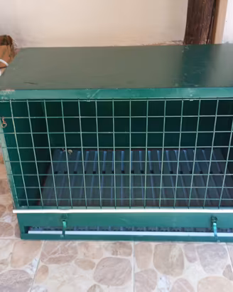 Gabbia/trasportino in ferro robusto 87x54x58 cm