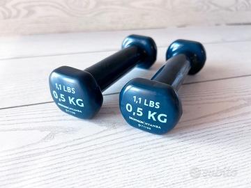 Pesi manubri ginnastica fitness palestra 0,5 kg