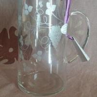 Caraffa in vetro lavorato