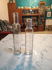 2 Bottiglie vetro alte liquore