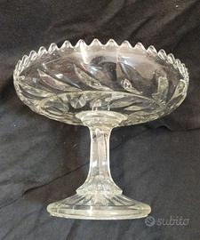 Alzatina fruttiera in vetro vintage