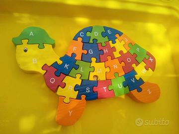 tartaruga,  motociclista puzzle, gioco educativo